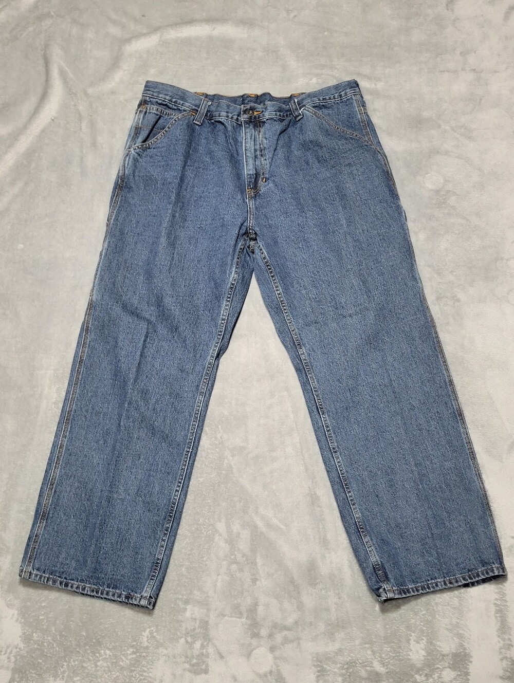 Vintage Y2K Faded Glory Denim Carpenter Jeans Size 38x30 Grunge Skater Baggy